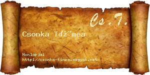 Csonka Tímea névjegykártya
